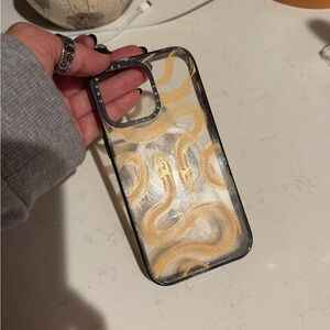 Casetify Gold Kingsnake iPhone 14 Pro Plus Case